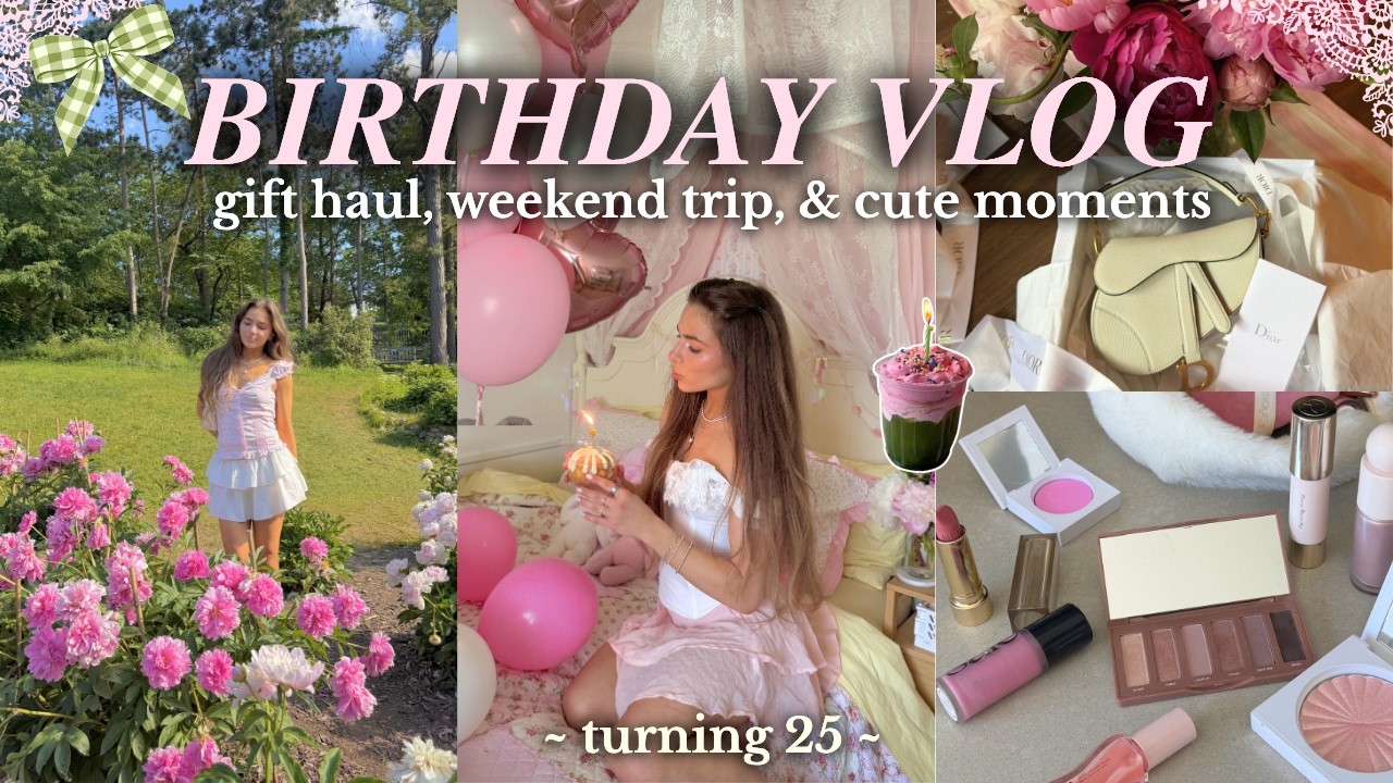 YouTube post by @sophiediloreto for Emi Jay. Caption reads: AHHH IM 25?! 🎂 come spend my 25th birthday....