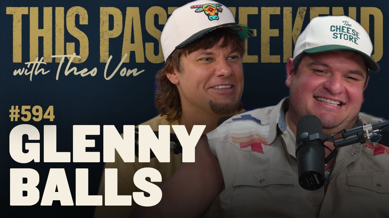 YouTube post by @TheoVon for Shady Rays. Caption reads: Glenny Balls | This Past Weekend w/ Theo Von .