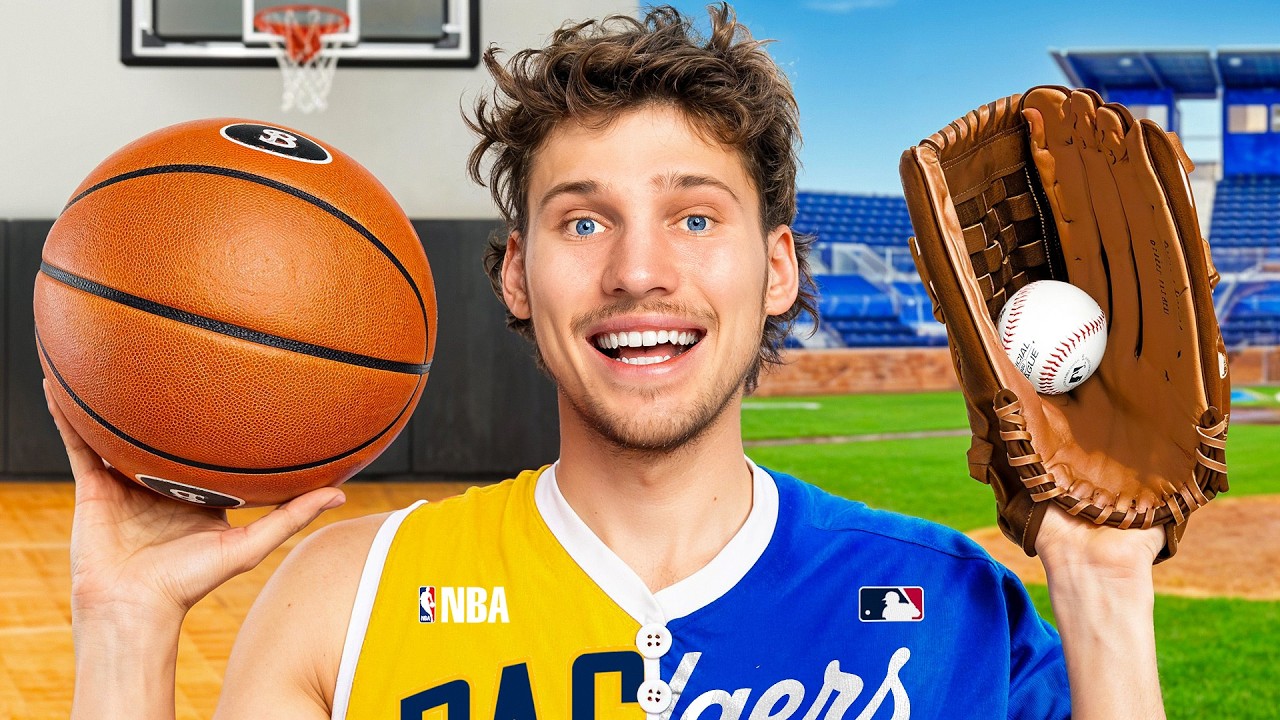 YouTube post by @Jesser for Bucketsquad. Caption reads: Basketball vs Baseball - Who Are Better Athletes?.