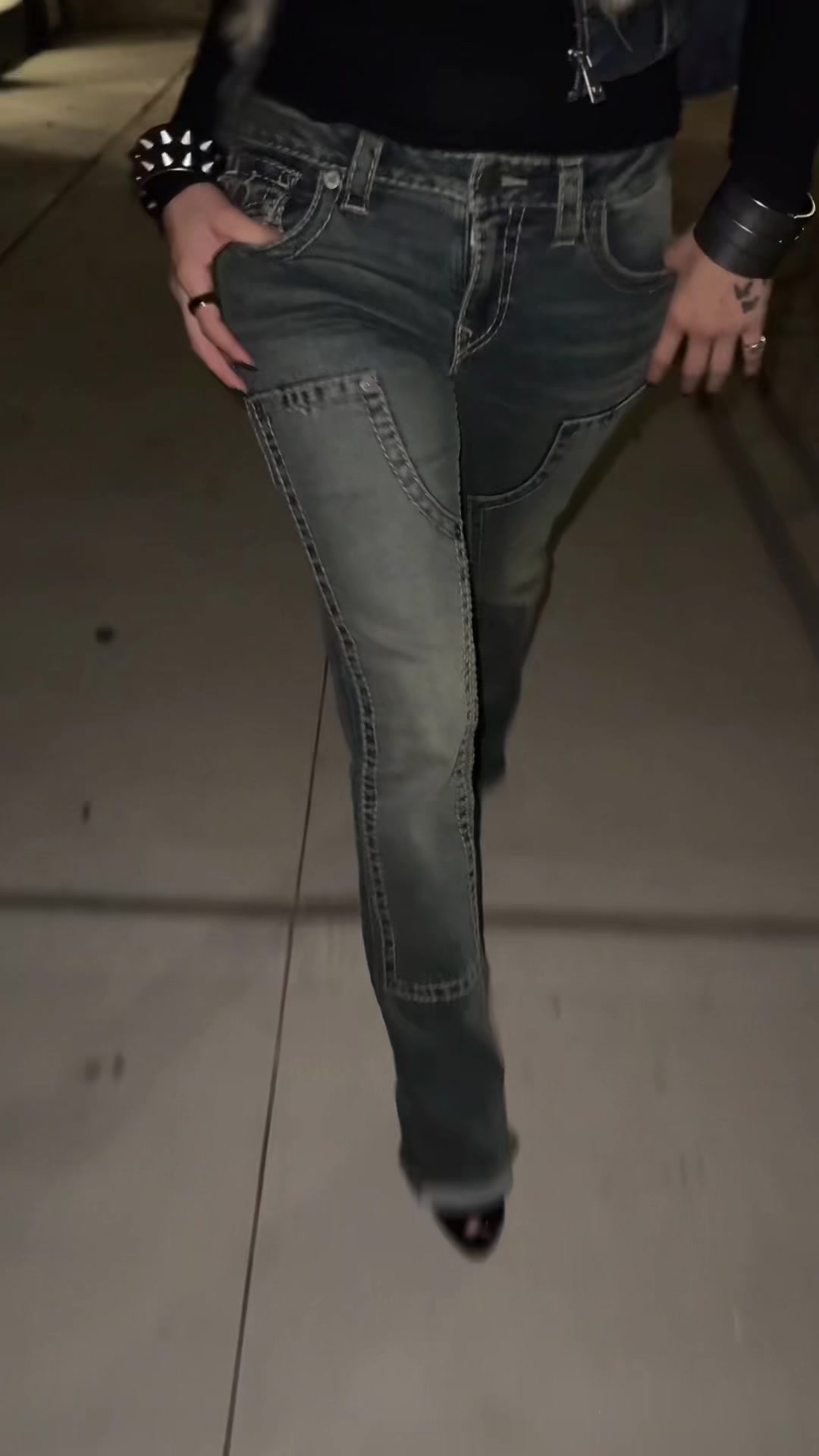 TikTok post by @sabquesada for True Religion. Caption reads: 📸📸♥️ @True Religion .