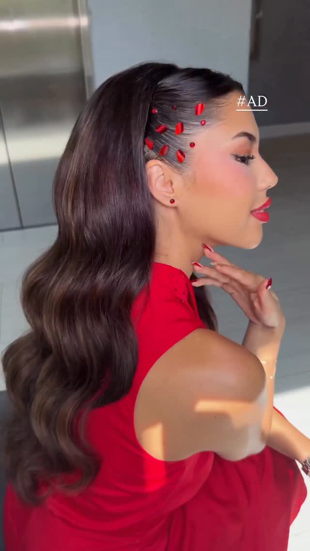 Instagram post by @samirasjewelry for SalonCentric. Caption reads: Turn up the volume this holiday season with....