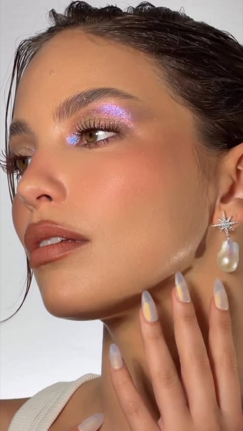 Instagram post by @mrdanielmakeup for NABLA Cosmetics. Caption reads: [...] NEW!! Liberty X Mono Eyeshadows by....