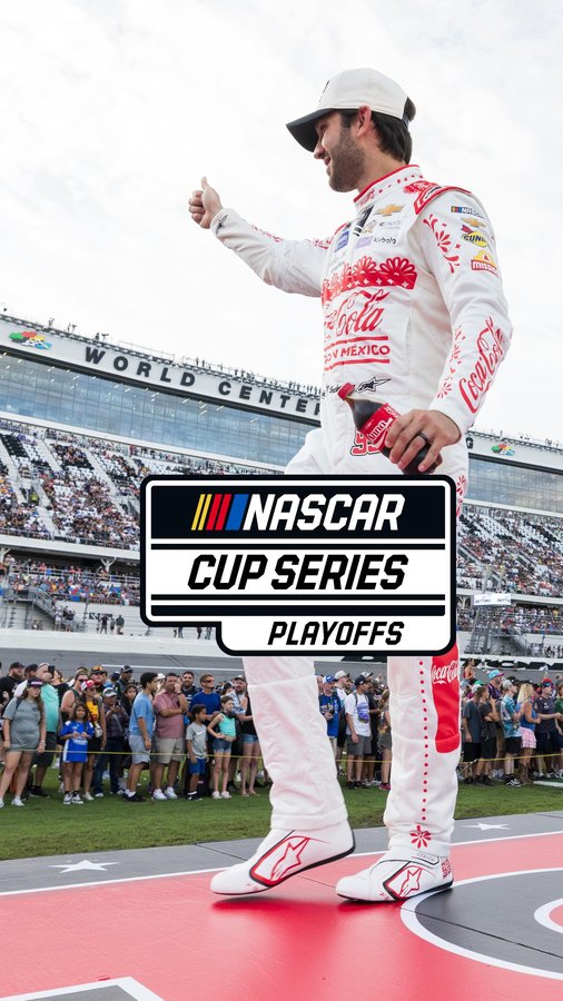 Instagram post by @wearemitu for NASCAR. Caption reads: 🔥 Our compa @daniel_suarezg showed up in style....