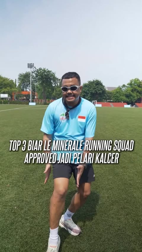 Instagram post by @lemineralesporthub for Le Minerale. Caption reads: [...] approved jadi PELARI KALCER dari Le Minerale....