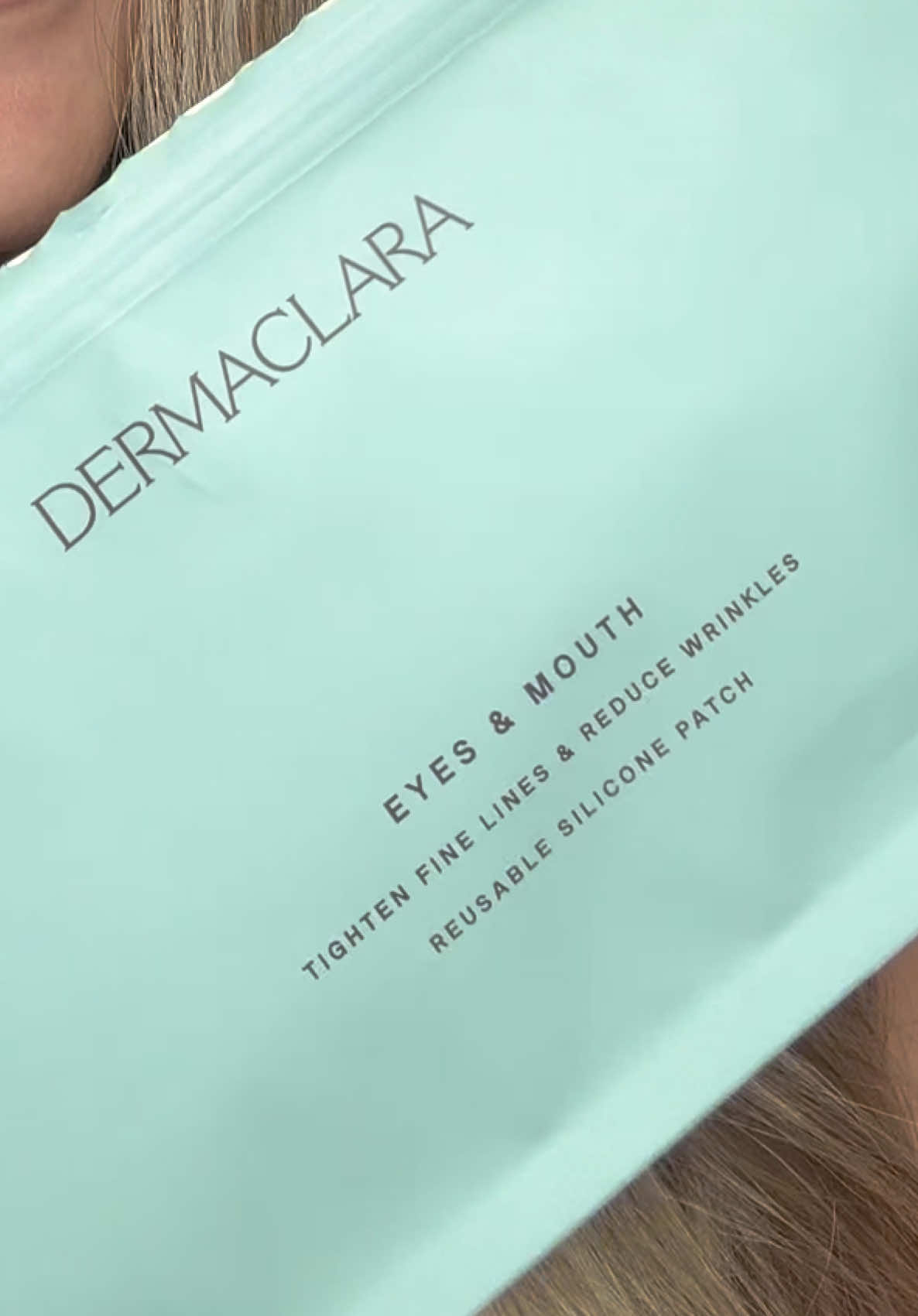 TikTok post by @dailyleticya for Dermaclara. Caption reads: @Dermaclara silicone patches have been a game....