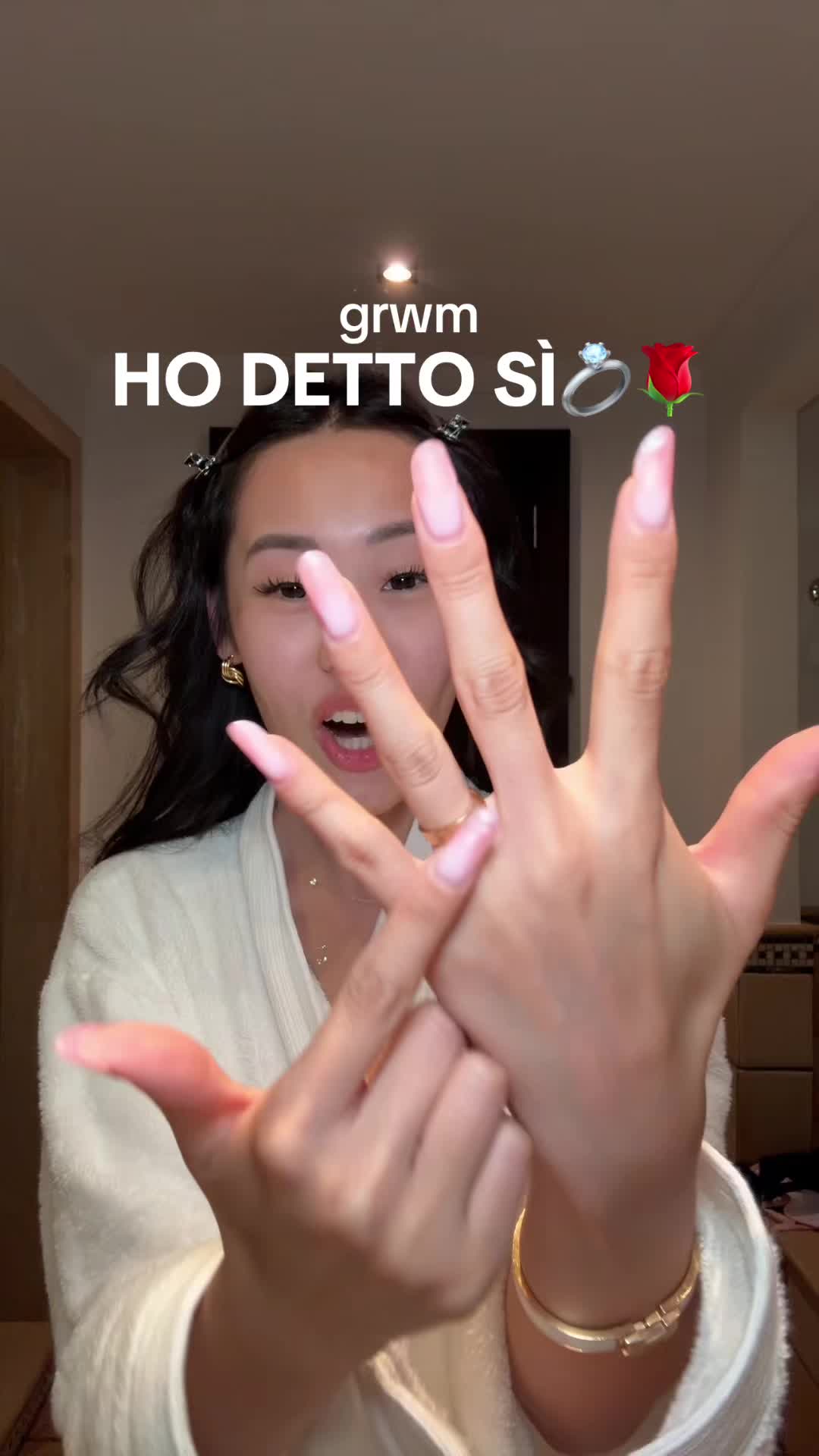 TikTok post by @jingherly for Benefit Cosmetics. Caption reads: oggi mi sposo😂😍 @Benefit Cosmetics Italy #adv....