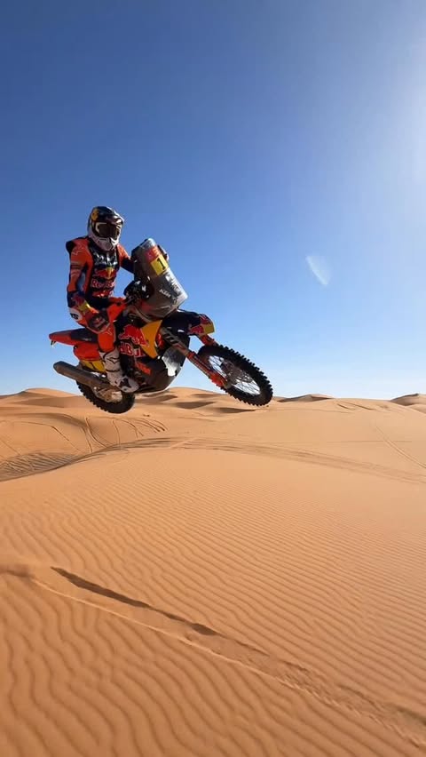 Instagram post by @redbulldesertwings for KTM. Caption reads: [...] story to check out the full preview. 📺 #KTM....