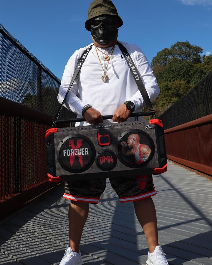 Instagram post by @craig_maurice_brodhead for Bumpboxx. Caption reads: ❌ DMX x Bumpboxx collabo ❌ @dmx @bumpboxx @traeabn....