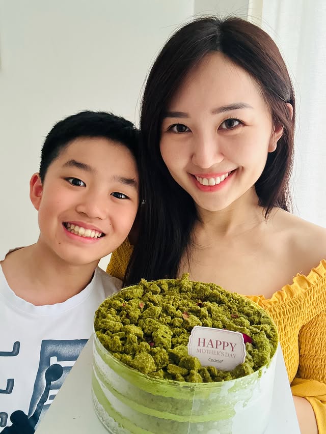 Instagram post by @cedelesingapore for 3 Dogs Media. Caption reads: 12 years ago, my eldest made me a mum ❤️ And every....