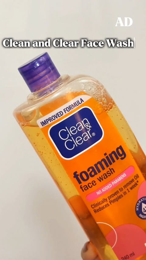 Instagram post by @its_elisha_official_ for Clean & Clear. Caption reads: Clean and Clear foaming face wash is a gentle yet....