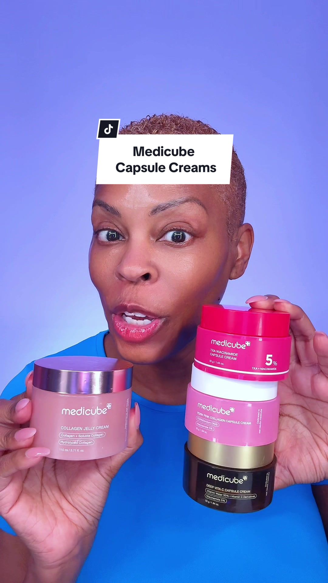 TikTok post by @rancobeauty for Medicube. Caption reads: [...] one’s right for you? 🤔 @medicube global....
