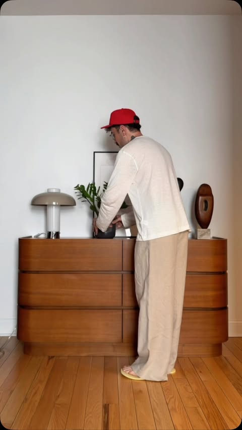 Instagram post by @alexander_koch1 for West Elm. Caption reads: the drawers ARE the aesthetic 🤎 @westelm....
