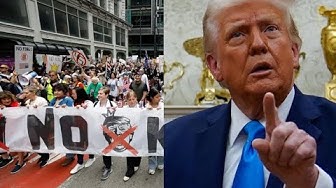 YouTube post by @briantylercohen for Acorns. Caption reads: Trump dealt BRUTAL NEWS after No Kings protest.