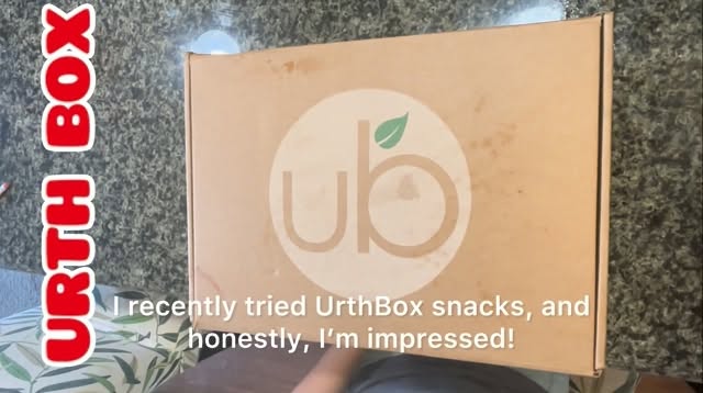 Instagram post by @springpinarr for UrthBox. Caption reads: [...] snacking just got easier 😍✨ Tried @urthbox....