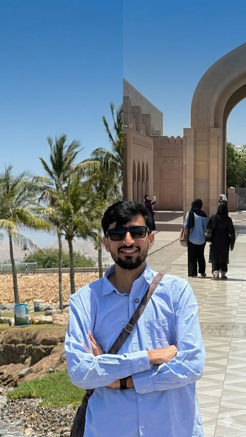 Instagram post by @bansibishnoi.29 for GetYourGuide Creator Community. Caption reads: Muscat, Oman 🇴🇲 – What it actually looks like” A....