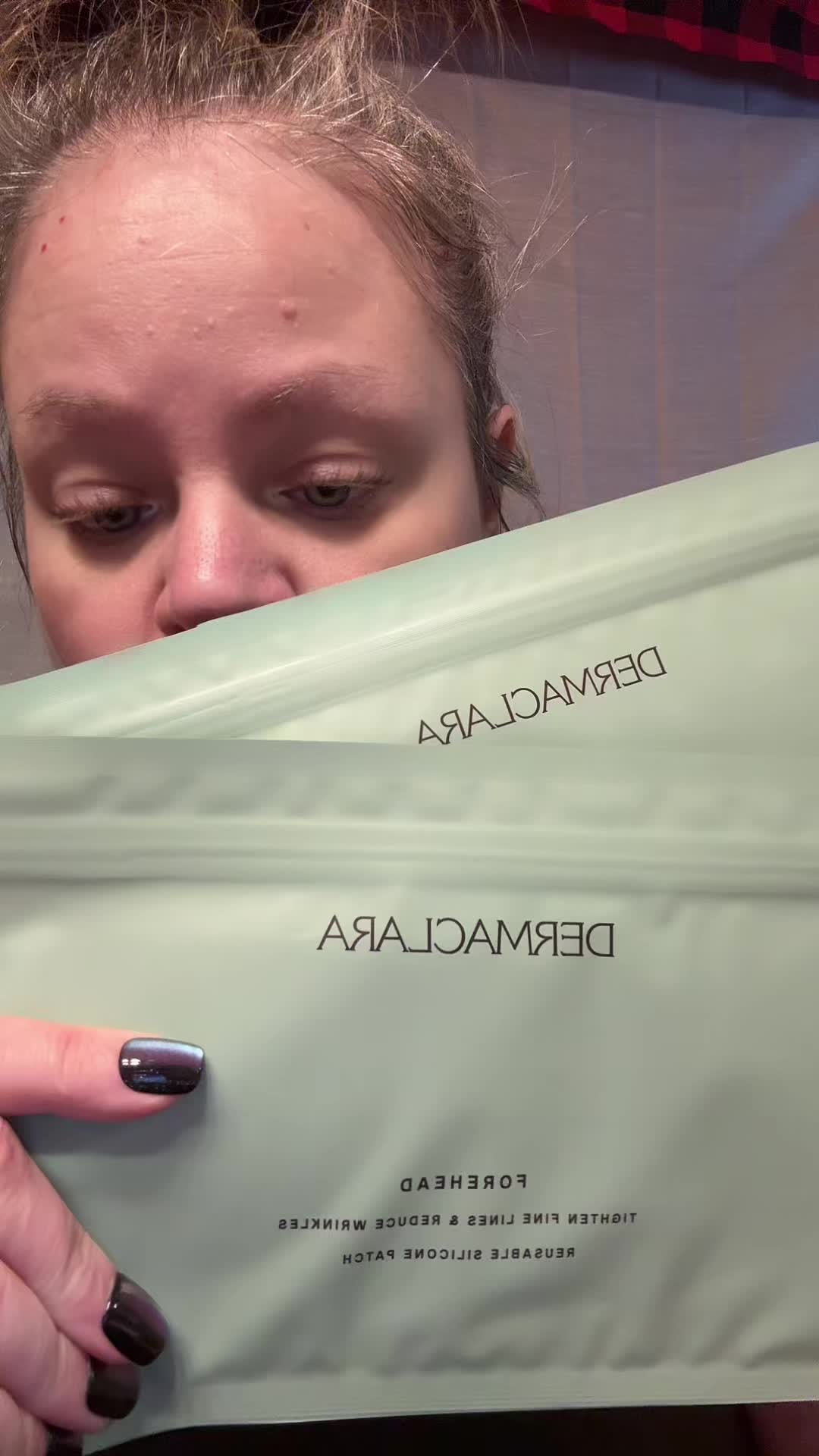 TikTok post by @melgaryparker for Dermaclara. Caption reads: This is @Dermaclara ~ Reusable Silicone Patches....