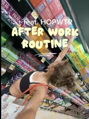 TikTok post by @allietrox for Hopwtr. Caption reads: [...] zero alcohol, zero calories, zero sugar.....