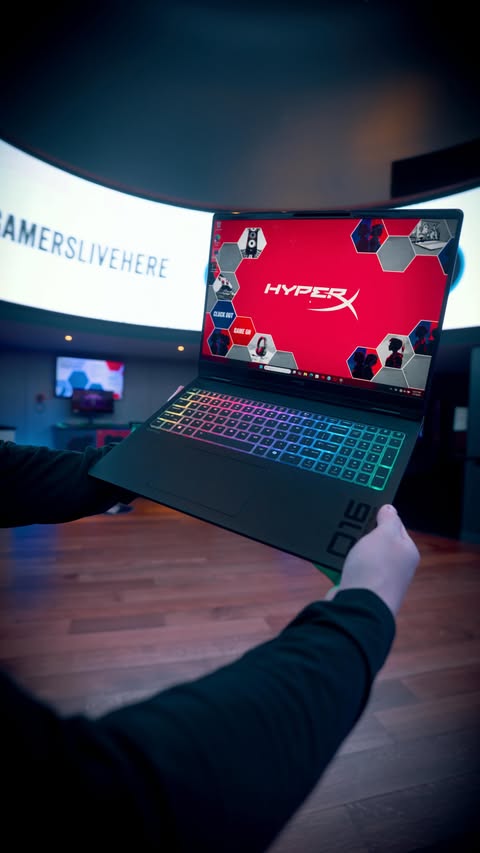 Instagram post by @mattykay for HyperX. Caption reads: These gaming laptops are next level @hyperx....