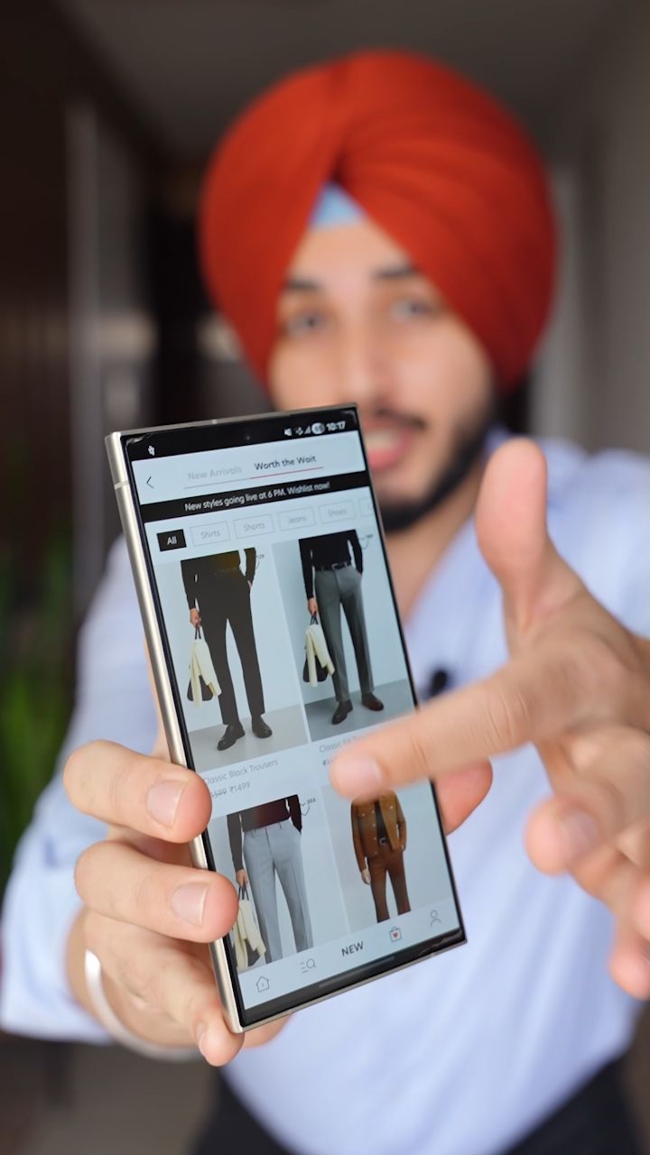 Instagram post by @charanwaraich for Snitch. Caption reads: I just found a secret shopping hack nobody’s....