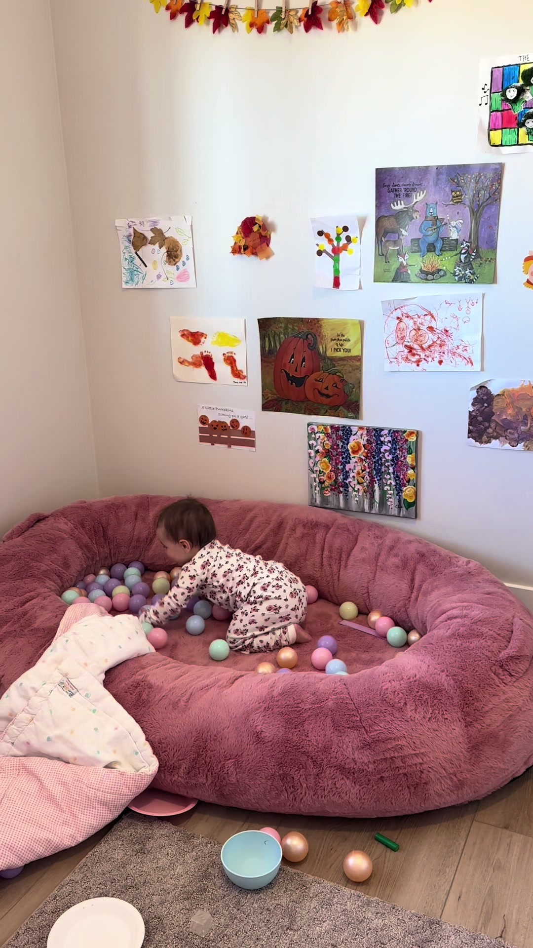 TikTok post by @aalliioops for Plufl. Caption reads: Coziest place to be!🩷 @Plufl #girlmom #plufl....