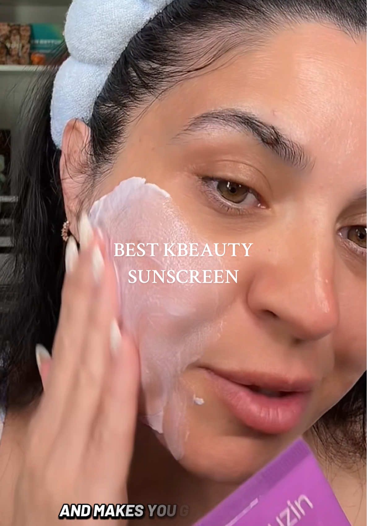 TikTok post by @angelinajarboe for numbuzin. Caption reads: ✨ Sunscreen that does more than just block UV?....