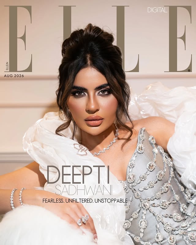 Instagram post by @bhaveshbahri for ELLE Magazine. Caption reads: @elleindia × @iamdeeptisadhwani Photography —....