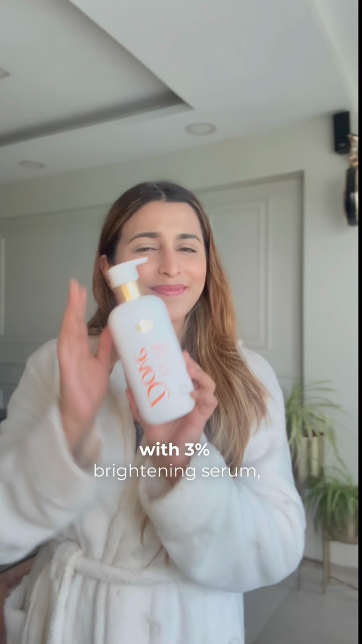 Instagram post by @ibhavikadaswani for Dove. Caption reads: Upgrade your shower game and feel the @dove....