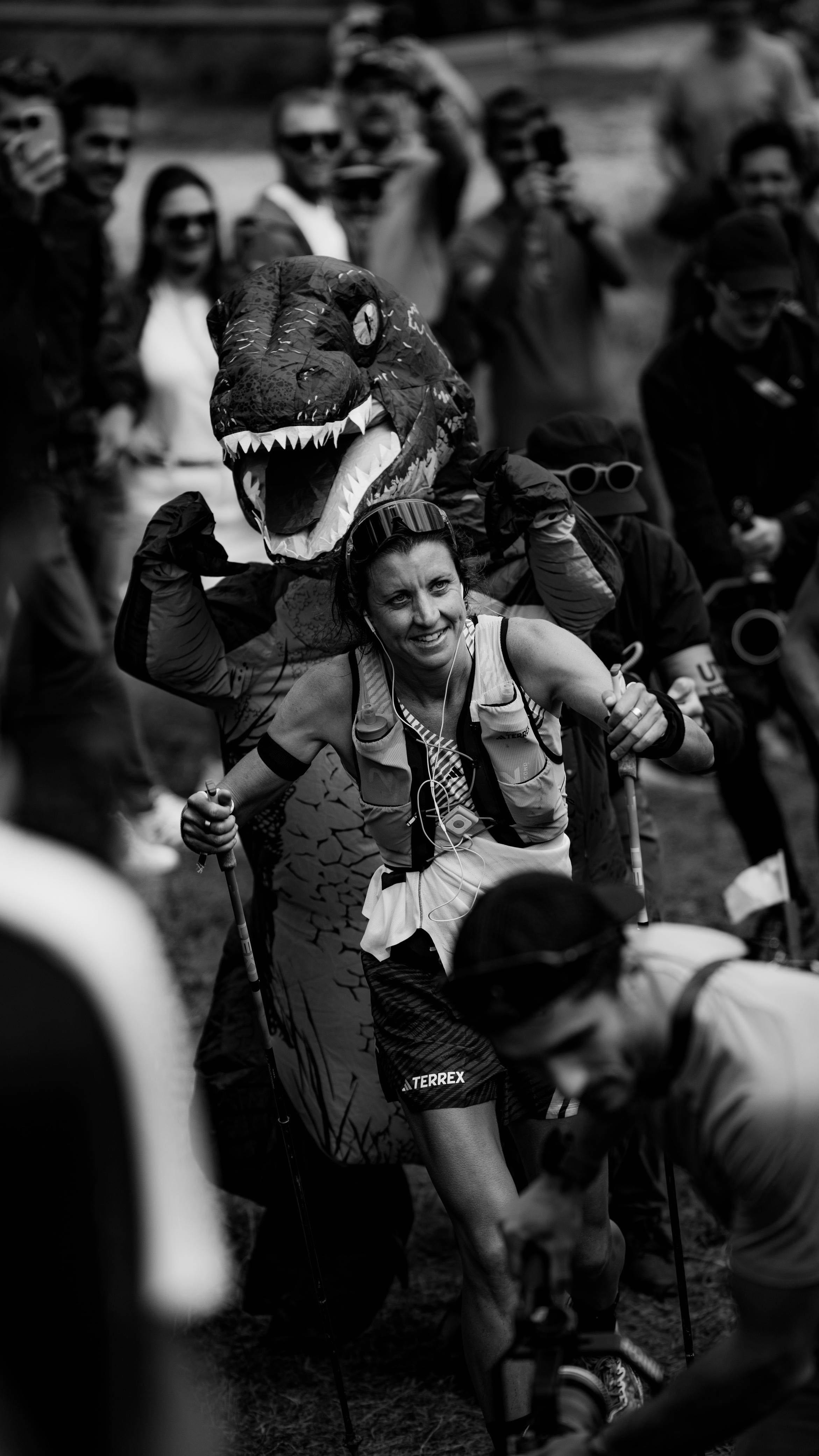 Instagram post by @ruthcrofty for adidas TERREX. Caption reads: A ruthless run, a historic win, and the perfect....