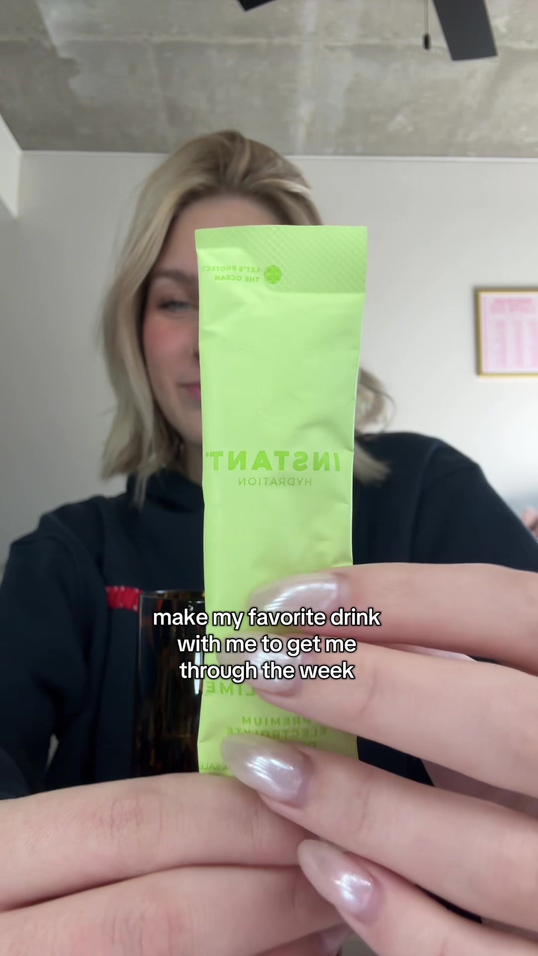 TikTok post by @user2457532260 for Instant Hydration. Caption reads: [...] day! also with the best flavors @Instant....