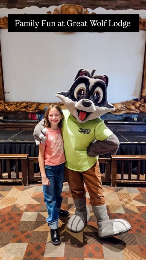 Instagram post by @theclassymamabear for Great Wolf Lodge. Caption reads: [...] howls family fun like adventures at....