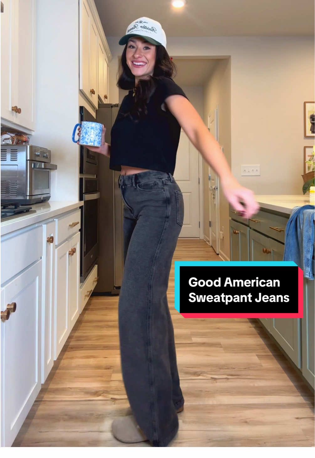 TikTok post by @taylorbatoria for GOOD AMERICAN. Caption reads: @GOOD AMERICAN these are actually insane omg😍🤩....