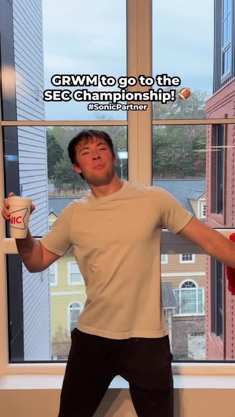 Instagram post by @andreww_mckenna for Sonic Drive-In. Caption reads: Who do you think is going to win? @sonicdrivein....