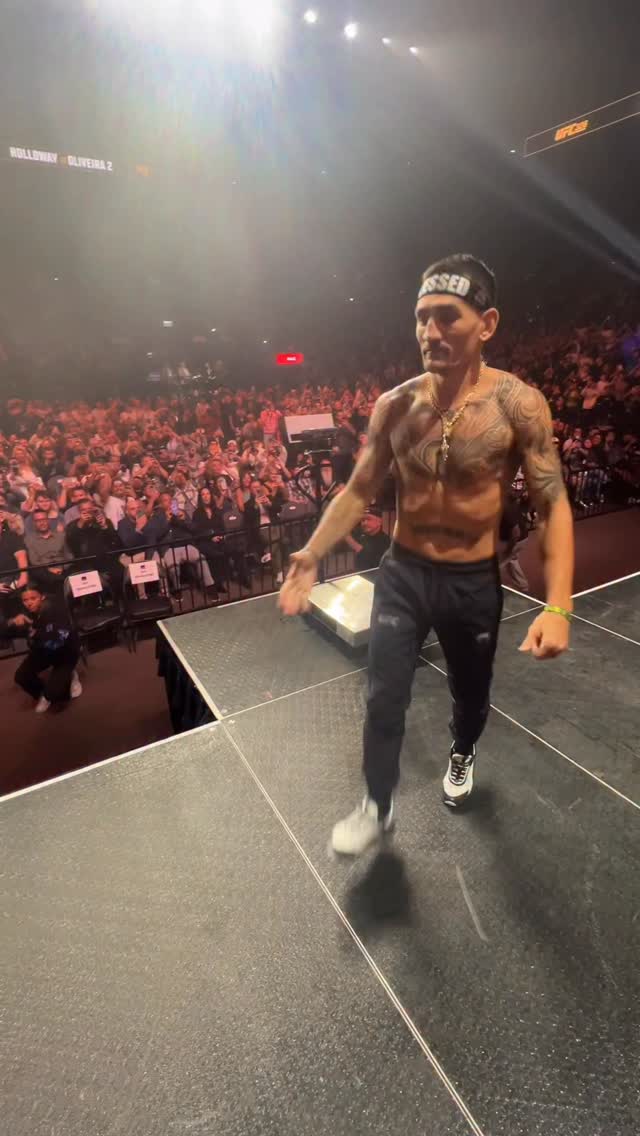 Instagram post by @ufconparamount for UFC. Caption reads: HOLLOWAY vs OLIVEIRA! #UFC326 is LIVE TOMORRW on....