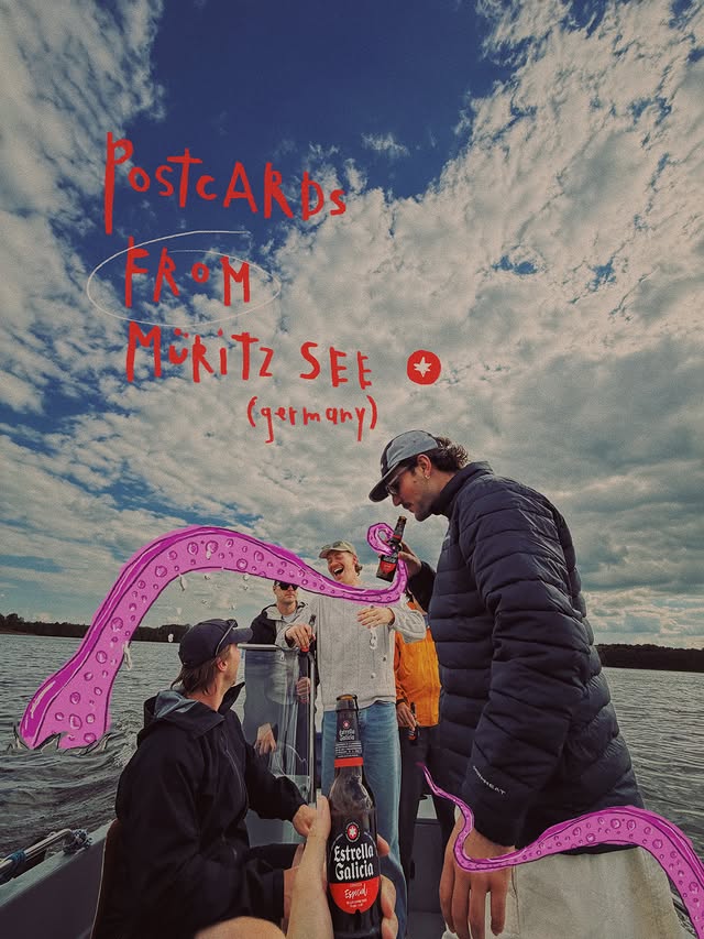 Instagram post by @philipschuerk for Estrella Galicia. Caption reads: [...] the weekend with my boys and a cold Estrella....