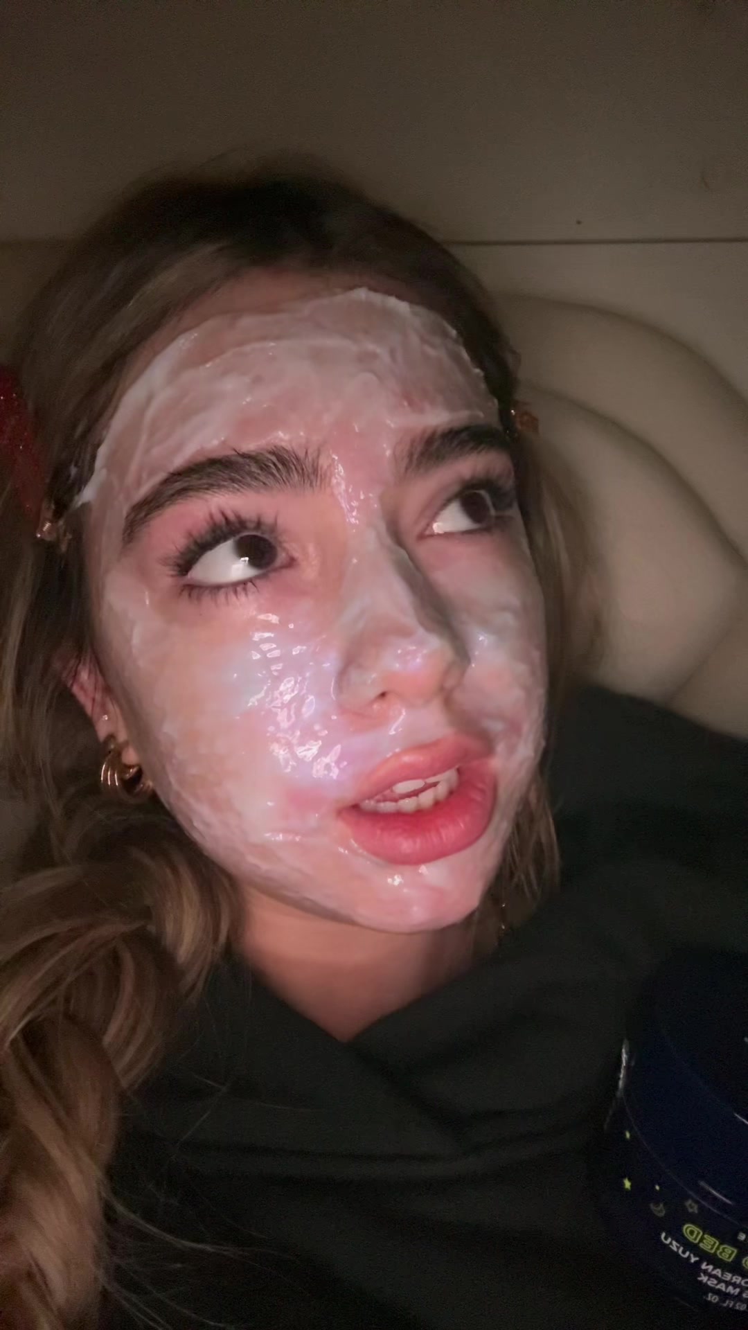 TikTok post by @therealempisle for I Dew Care. Caption reads: The @I Dew Care overnight masks are now available....