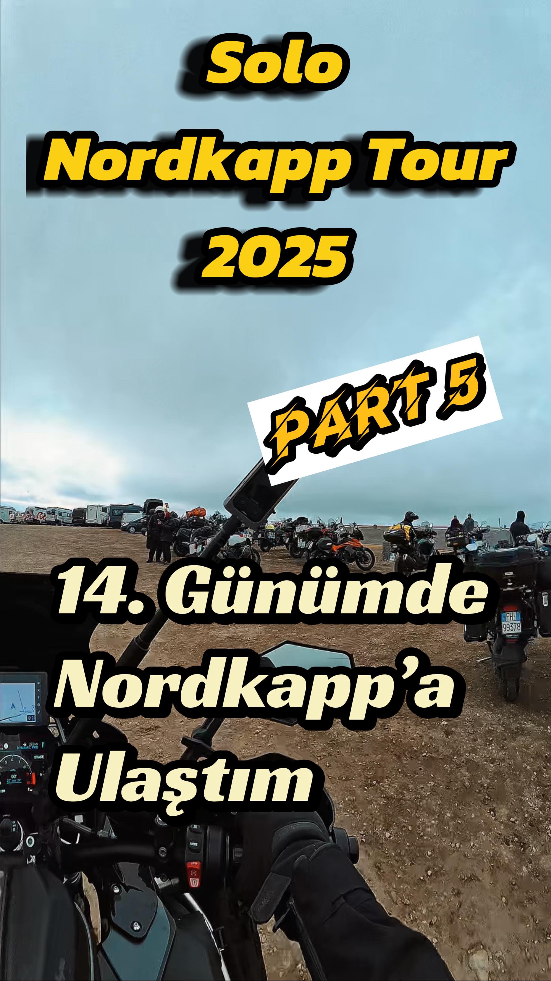Instagram post by @solo_gs_rider for Cardo Systems. Caption reads: 14. Günümde hedefim olan Nordkapp’a ulaştım. Şimdi....