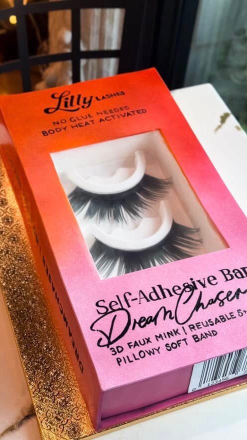Instagram post by @thelondonbaker for Lilly Lashes. Caption reads: Not your average birthday cake 🎂✨ BTS of how our....