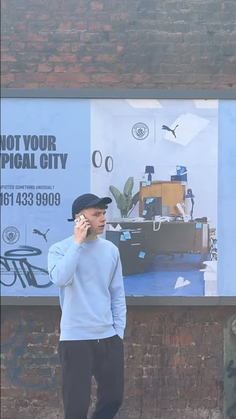 Instagram post by @mcfc.lads for PUMA Football. Caption reads: [...] #NotYourTypicalCity @mancity @pumafootball....