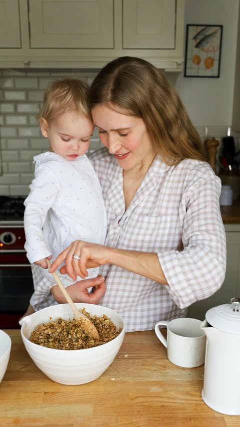 Instagram post by @alexandradudley for The White Company. Caption reads: CITRUS CARDAMON GRANOLA WITH @thewhitecompany FOR....