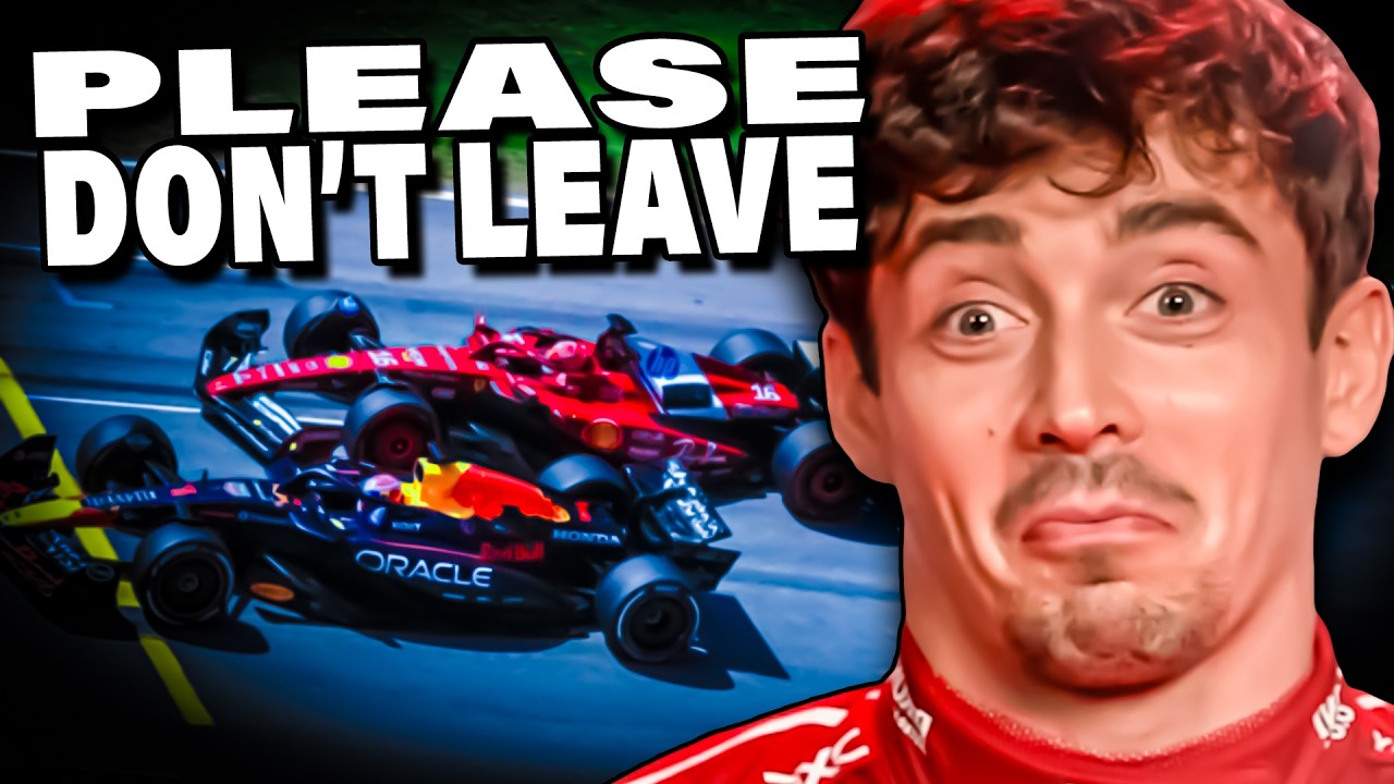 YouTube post by @LawVS for Acast. Caption reads: Ferrari Tears Itself Apart to Keep Leclerc and....