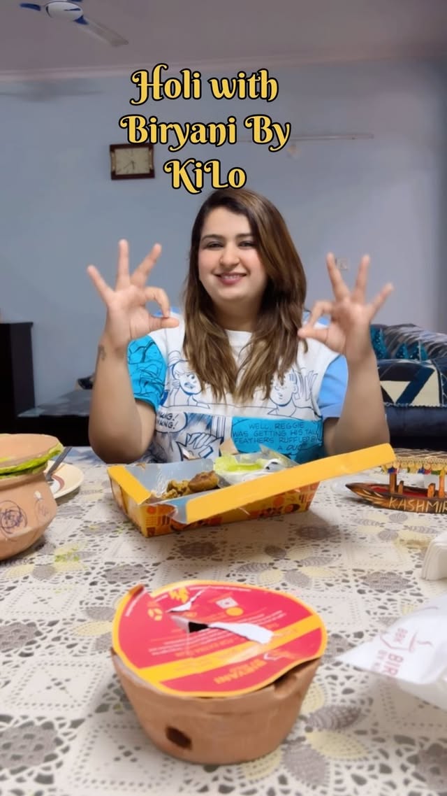Instagram post by @dikshalifeunplugged04 for Biryani By Kilo. Caption reads: [...] and the irresistible flavors of Biryani by....