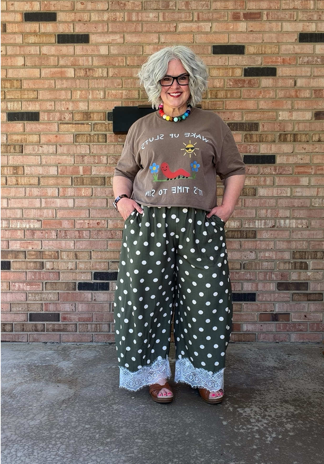 TikTok post by @cathywashkowiak for Uaneo. Caption reads: [...] #ootd #over50fashion #plussizefashion @Uaneo.