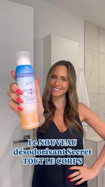 Instagram post by @aulitavecannemarie for Secret Deodorant. Caption reads: Faites tourner les têtes et captivez les cœurs....