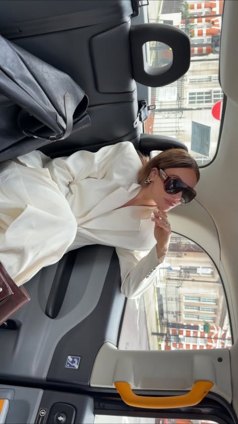 Instagram post by @whatgigiwears for KARL LAGERFELD. Caption reads: [...] the most beautiful suit by @karllagerfeld ad.