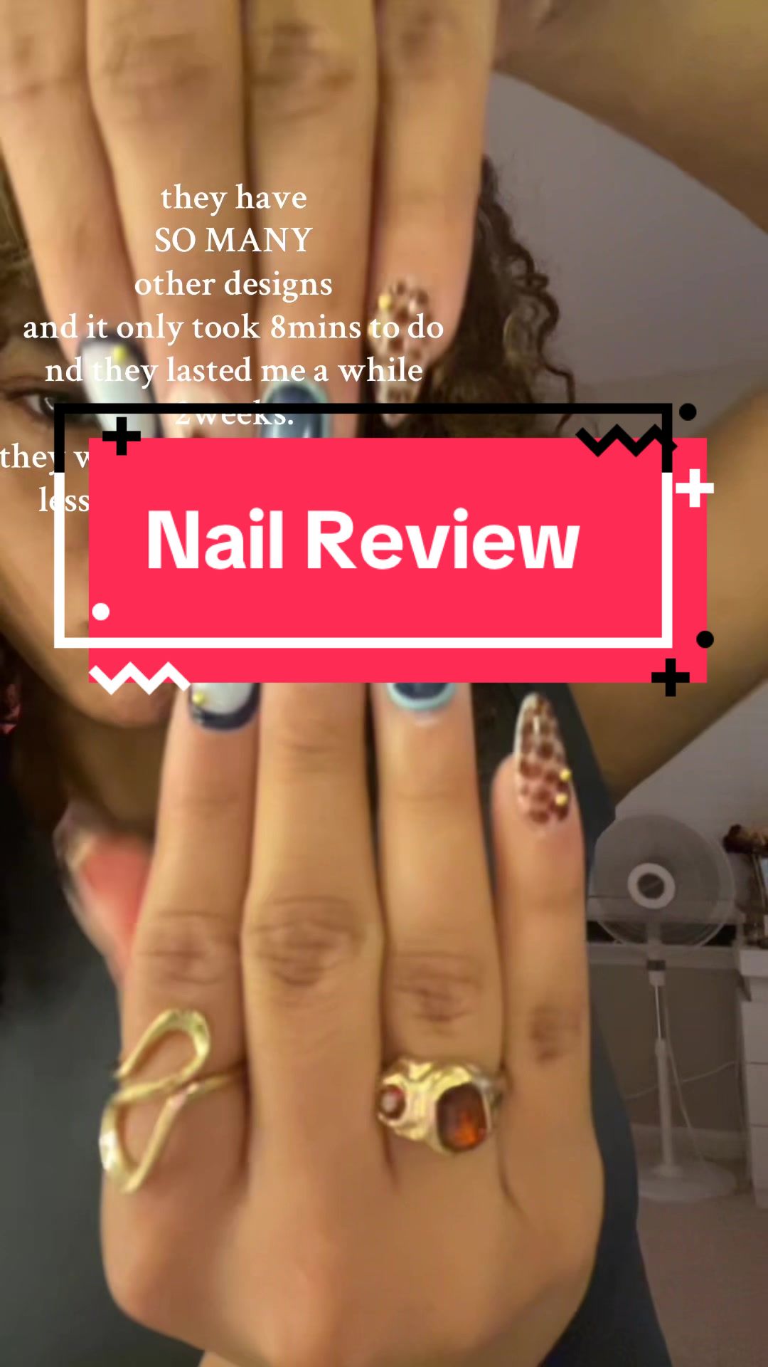 TikTok post by @44.deii for Ersa Nails. Caption reads: [...]  lwk rlly lik these tho i give 9.5🤗 @Ersa....