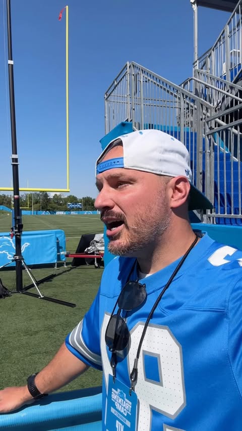 Instagram post by @the__michigander for Meijer. Caption reads: Midwest Etiquette at Lions Training Camp....