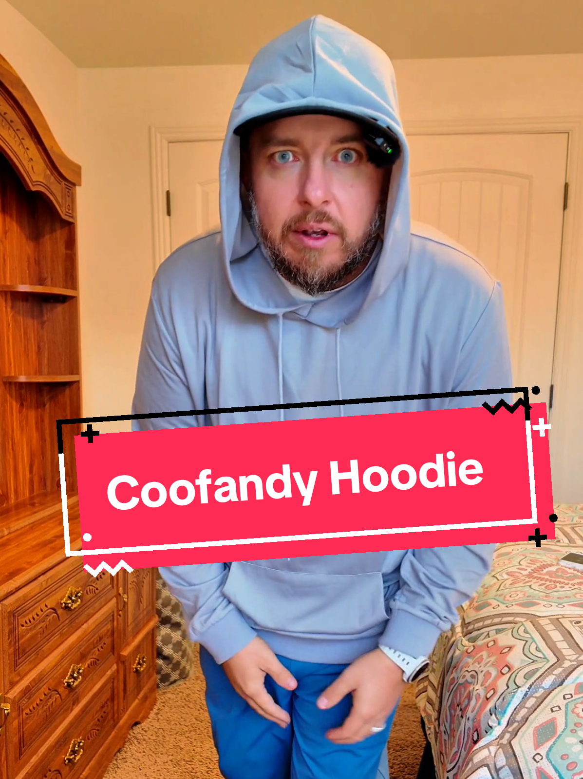 TikTok post by @ceo_jg3 for COOFANDY. Caption reads: This Coofandy hoodie is that perfect everyday....