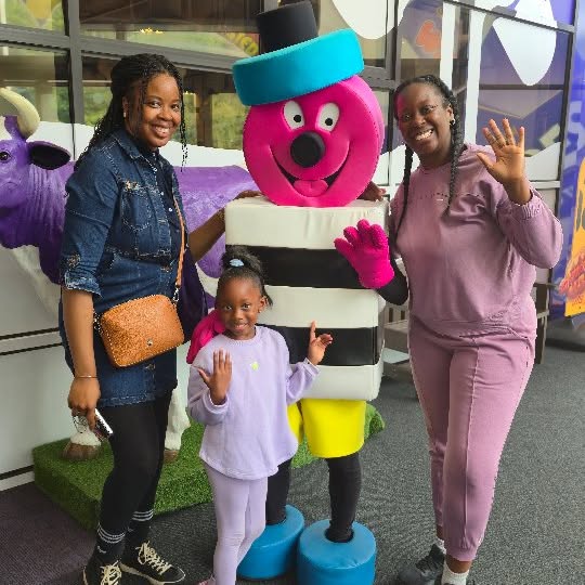 Instagram post by @becomingmamaandme for Cadbury. Caption reads: AD May Half Term at Cadbury World with DJ Freddo....