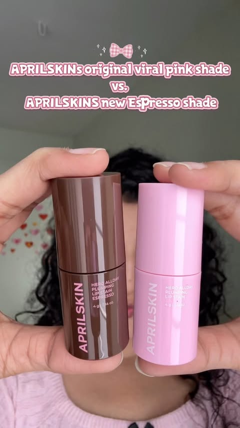 Instagram post by @mannat_s_96 for Aprilskin. Caption reads: @aprilskin_global original viral pink shade vs.....