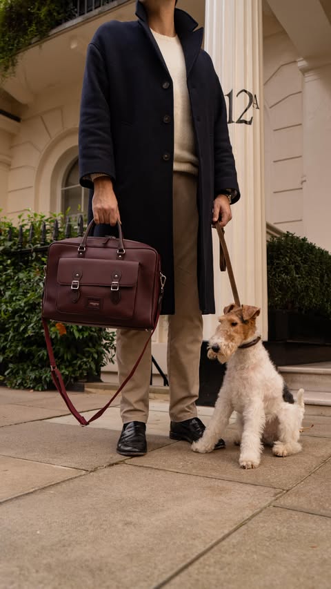 Instagram post by @samgraystyle for Cambridge Satchel. Caption reads: ad Understated and Considered. Introducing The....